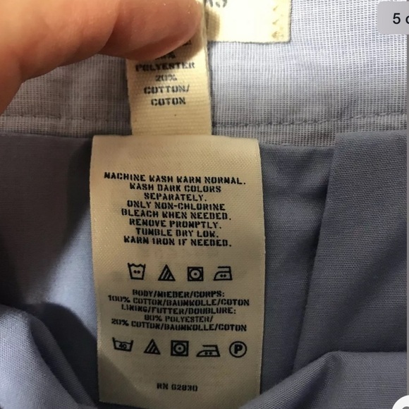 Lands End Canvas Womens Skirt Size 14 Blue Pleated - Picture 4 of 5